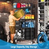 image:imageWire Shelving with Wheels 48x18x72 Inch 3000 Lbs Storage Shelves Heavy Duty CommercialGrade Adjustable Utility Shelf NSFCertified Metal Storage Rack with Shelf Liners 5Tier Matte BlackMatte Black01