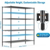 image:imageWire Shelving with Wheels 48x18x72 Inch 3000 Lbs Storage Shelves Heavy Duty CommercialGrade Adjustable Utility Shelf NSFCertified Metal Storage Rack with Shelf Liners 5Tier Matte BlackBlack