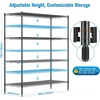 image:imageWire Shelving with Wheels 48x18x72 Inch 3000 Lbs Storage Shelves Heavy Duty CommercialGrade Adjustable Utility Shelf NSFCertified Metal Storage Rack with Shelf Liners 5Tier Matte BlackMatte Black