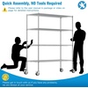 image:imageWire Shelving with Wheels 48x18x72 Inch 3000 Lbs Storage Shelves Heavy Duty CommercialGrade Adjustable Utility Shelf NSFCertified Metal Storage Rack with Shelf Liners 5Tier Matte BlackChrome