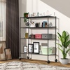 image:imageWire Shelving with Wheels 48x18x72 Inch 3000 Lbs Storage Shelves Heavy Duty CommercialGrade Adjustable Utility Shelf NSFCertified Metal Storage Rack with Shelf Liners 5Tier Matte BlackBlack