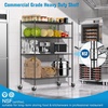 image:imageWire Shelving with Wheels 48x18x72 Inch 3000 Lbs Storage Shelves Heavy Duty CommercialGrade Adjustable Utility Shelf NSFCertified Metal Storage Rack with Shelf Liners 5Tier Matte BlackBlack
