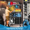 image:imageWire Shelving with Wheels 48x18x72 Inch 3000 Lbs Storage Shelves Heavy Duty CommercialGrade Adjustable Utility Shelf NSFCertified Metal Storage Rack with Shelf Liners 5Tier Matte BlackChrome
