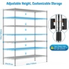 image:imageWire Shelving with Wheels 48x18x72 Inch 3000 Lbs Storage Shelves Heavy Duty CommercialGrade Adjustable Utility Shelf NSFCertified Metal Storage Rack with Shelf Liners 5Tier Matte BlackChrome