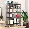 image:imageWire Shelving with Wheels 48x18x72 Inch 3000 Lbs Storage Shelves Heavy Duty CommercialGrade Adjustable Utility Shelf NSFCertified Metal Storage Rack with Shelf Liners 5Tier Matte BlackMatte Black01