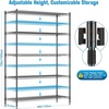 image:imageWire Shelving with Wheels 48x18x72 Inch 3000 Lbs Storage Shelves Heavy Duty CommercialGrade Adjustable Utility Shelf NSFCertified Metal Storage Rack with Shelf Liners 5Tier Matte BlackMatte Black01