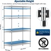 image:imageWire Shelving with Wheels 48x18x72 Inch 3000 Lbs Storage Shelves Heavy Duty CommercialGrade Adjustable Utility Shelf NSFCertified Metal Storage Rack with Shelf Liners 5Tier Matte BlackChrome