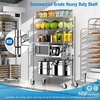 image:imageWire Shelving with Wheels 48x18x72 Inch 3000 Lbs Storage Shelves Heavy Duty CommercialGrade Adjustable Utility Shelf NSFCertified Metal Storage Rack with Shelf Liners 5Tier Matte BlackChrome