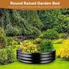 image:imageRaynesys 36 Round Galvanized Fire Pit Ring for Outdoor Wood Burning SilverBlack