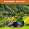 image:imageRaynesys 36 Round Galvanized Fire Pit Ring for Outdoor Wood Burning SilverBlack
