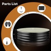 image:imageRaynesys 36 Round Galvanized Fire Pit Ring for Outdoor Wood Burning SilverBlack