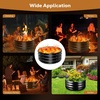 image:imageRaynesys 36 Round Galvanized Fire Pit Ring for Outdoor Wood Burning SilverBlack