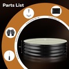 image:imageRaynesys 36 Round Galvanized Fire Pit Ring for Outdoor Wood Burning SilverBlack