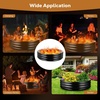 image:imageRaynesys 36 Round Galvanized Fire Pit Ring for Outdoor Wood Burning SilverBlack