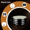 image:imageRaynesys 36 Round Galvanized Fire Pit Ring for Outdoor Wood Burning SilverBlack