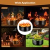 image:imageRaynesys 36 Round Galvanized Fire Pit Ring for Outdoor Wood Burning SilverBlack