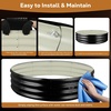 image:imageRaynesys 36 Round Galvanized Fire Pit Ring for Outdoor Wood Burning SilverBlack