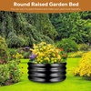 image:imageRaynesys 36 Round Galvanized Fire Pit Ring for Outdoor Wood Burning SilverBlack