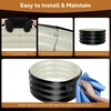 image:imageRaynesys 36 Round Galvanized Fire Pit Ring for Outdoor Wood Burning SilverBlack