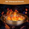 image:imageRaynesys 36 Round Galvanized Fire Pit Ring for Outdoor Wood Burning SilverSilver