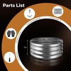 image:imageRaynesys 36 Round Galvanized Fire Pit Ring for Outdoor Wood Burning SilverSilver