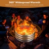 image:imageRaynesys 36 Round Galvanized Fire Pit Ring for Outdoor Wood Burning SilverSilver