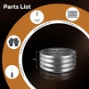 image:imageRaynesys 36 Round Galvanized Fire Pit Ring for Outdoor Wood Burning SilverSilver