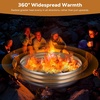 image:imageRaynesys 36 Round Galvanized Fire Pit Ring for Outdoor Wood Burning SilverSilver