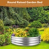 image:imageRaynesys 36 Round Galvanized Fire Pit Ring for Outdoor Wood Burning SilverSilver