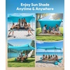 image:imageRaynesys Beach Tent Sun Shelter 10 x 10 FT Beach Canopy Tent Sun Shade UPF50 Tents Canopy with 8 Sandbags amp 4 Stability Poles Outdoor Tents for Camping Fishing Light Blue