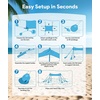 image:imageRaynesys Beach Tent Sun Shelter 10 x 10 FT Beach Canopy Tent Sun Shade UPF50 Tents Canopy with 8 Sandbags amp 4 Stability Poles Outdoor Tents for Camping Fishing Light Blue