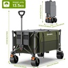 image:imageRaynesys Collapsible Wagon Cart with Wheels 440lbs 300L Heavy Duty Folding Wagon Foldable for Sports Beach Grocery Camping  Upgraded Effortless Elegance GreenGrey