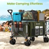image:imageRaynesys Collapsible Wagon Cart with Wheels 440lbs 300L Heavy Duty Folding Wagon Foldable for Sports Beach Grocery Camping  Upgraded Effortless Elegance GreenGrey