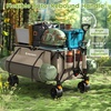 image:imageRaynesys Collapsible Wagon Cart with Wheels Foldable 440lbs 300L Heavy Duty Folding Wagon for Sports Beach Grocery Camping Coffee Brown  Upgraded Effortless Elegance