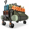 image:imageRaynesys Collapsible Wagon Cart with Wheels 440lbs 300L Heavy Duty Folding Wagon Foldable for Sports Beach Grocery Camping  Upgraded Effortless Elegance GreenGrey