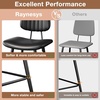 image:imageRaynesys 246 Inch Counter Height Barstools Set of 3 High Backrest Faux Leather Upholstered Counter Stools with Armless Footrest Black