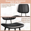 image:imageRaynesys 246 Inch Counter Height Barstools Set of 3 High Backrest Faux Leather Upholstered Counter Stools with Armless Footrest Black