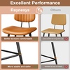 image:imageRaynesys 246 Inch Counter Height Barstools Set of 3 High Backrest Faux Leather Upholstered Counter Stools with Armless Footrest Brown