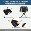 image:imageRaynesys Portable Camping Chair 360 Swivel Lawn Chair 8 Seconds Quick Setup Folding Chair 38Lb Lightweight Camping Chair for Easy Carry to Hiking Camping Sport Travel Beach 1 Pack Black