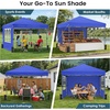 image:imageRaynesys 10x10ft Pop Up Canopy Tent with Sidewalls for Events PartiesBlue