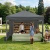 image:imageRaynesys 10x10ft Pop Up Canopy Tent with Sidewalls for Events PartiesGray