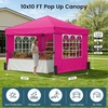 image:imageRaynesys 10x10ft Pop Up Canopy Tent with Sidewalls for Events PartiesPink