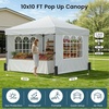 image:imageRaynesys 10x10ft Pop Up Canopy Tent with Sidewalls for Events PartiesWhite