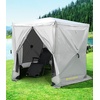 image:imageRaynesys 6 Sided Pop Up Gazebo Tent Camping Screen Tent for 68 Person Foldable PopUp Canopy Shelter with Mesh Windows UV Resistant Quick Set Outdoor Gazebo with 6 Removable Wind Cloths GrayGray