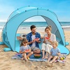image:imageRaynesys Beach Tent Sun Shelter for Sand Camping Fishing 13 Person BlueLight Blue