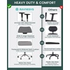 image:imageRaynesys Big and Tall Office Chair for Heavy People 450LBS Capacity with Wide Seat Heavy Duty Material Adjustable Armrests Ergonomic Executive Chair for Home Office with Strong Lumbar SupportGray