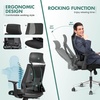 image:imageRaynesys Ergonomic Chair for Heavy People 350 LBS Capacity with Wide Seat Comfortable Headrest Tilt Function Adjustable Lumbar SupportBreathable Mesh for Home Office Black amp Black