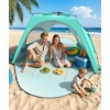 image:imageRaynesys Pop up Beach Tent Sun Shelter for 34 Person Sky BlueMint Green