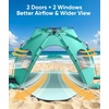 image:imageRaynesys Pop up Beach Tent Sun Shelter for 34 Person Sky BlueMint Green