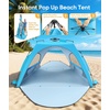image:imageRaynesys Pop up Beach Tent Sun Shelter for 34 Person Sky BlueSky Blue